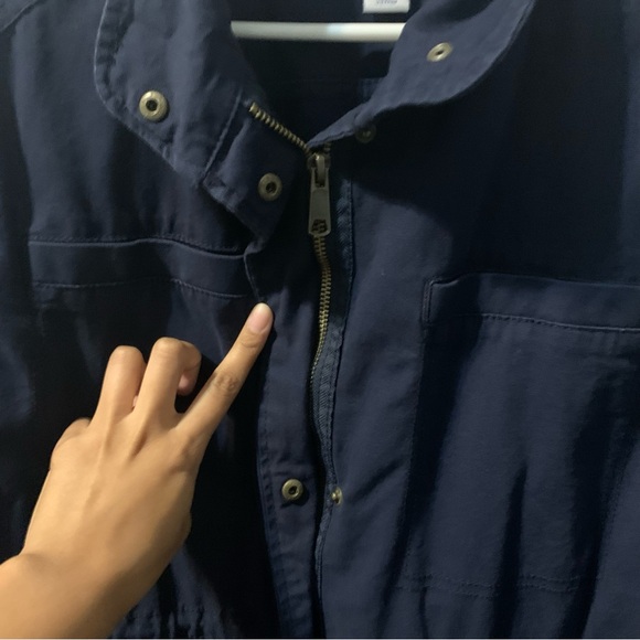 Old Navy Cargo Utility Navy Blue with Zip, Button & Drawstring Jacket. Size S - Picture 12 of 14